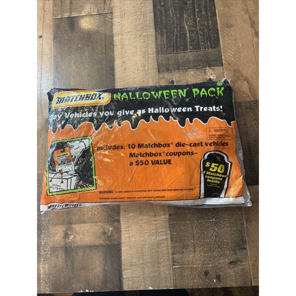 Vintage 1999 Matchbox Halloween Pack - 10 Die-Cast‎ Vehicles - Unopened Bag